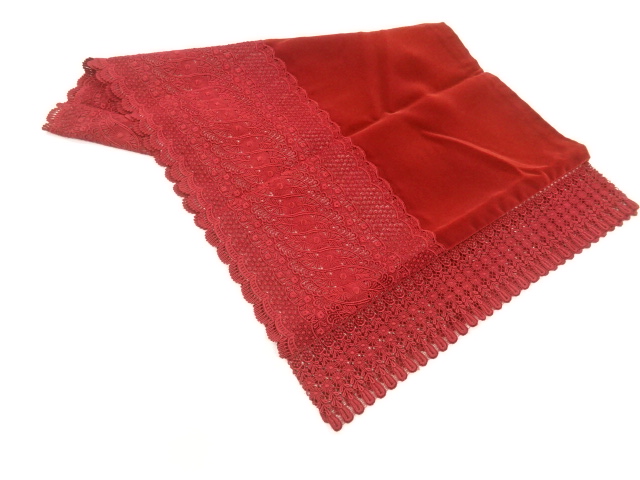 JAPANESE SHAWL / VELVET / LACE / FLOWER